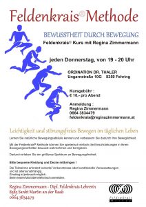 Feldenkrais® Kurs am Donnerstag in Fehring @ SEMINARRAUM ORDINATION DR. THALER | Fehring | Steiermark | Österreich